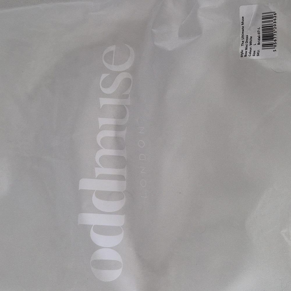 Odd Muse London  The Ultimate Muse Bow Mini Dress Size Large New - Picture 10 of 10